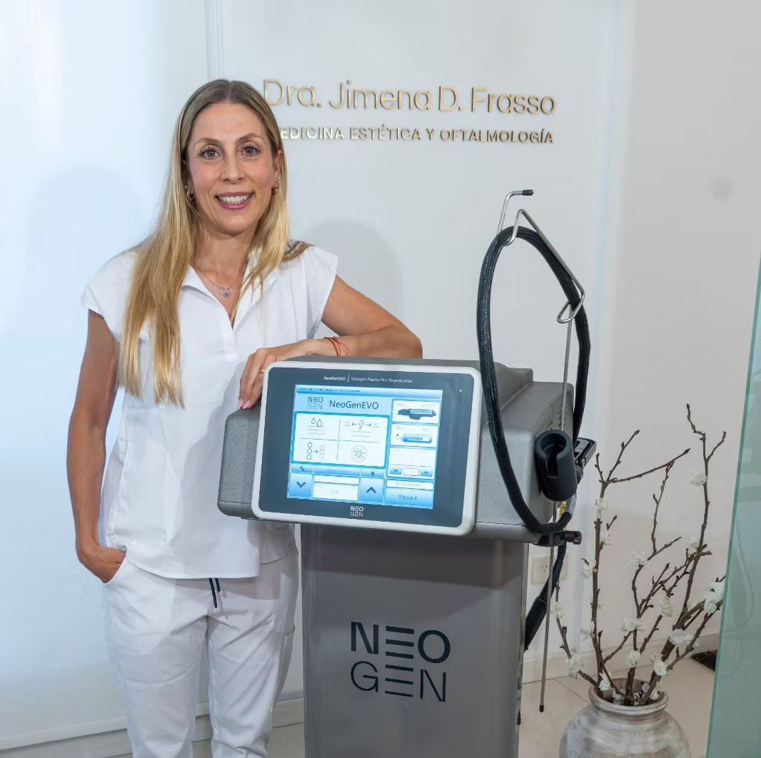 Dra. Jimena D. Frasso con equipo Neogen EVO
